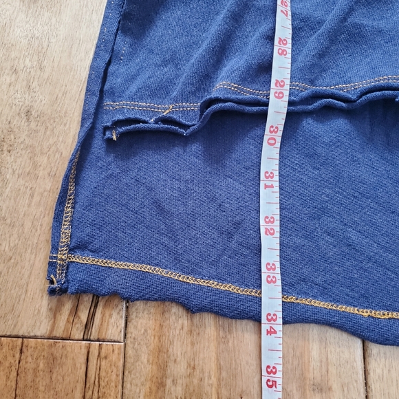 Free people boho cotton long sleeve stretchy Dress WOMEN'S Sz L - Picture 5 of 11